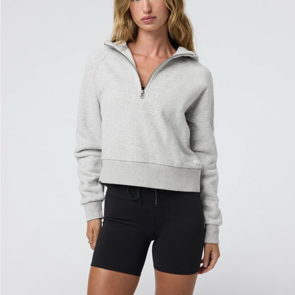 Gray Vuori Women's Half-Zip Restore Sweatshirt